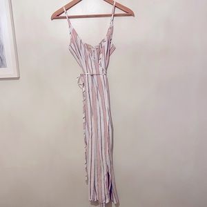 Wayf tie wrap cotton dress